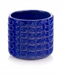 Doniczka Osłonka ceramiczna walec Niebieska Kobalt (1)